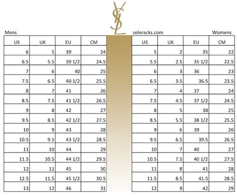 ysl 12 or 46|ysl size chart.